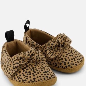 Toms Layette Alpargata Cheetah  Print Crib Shoes